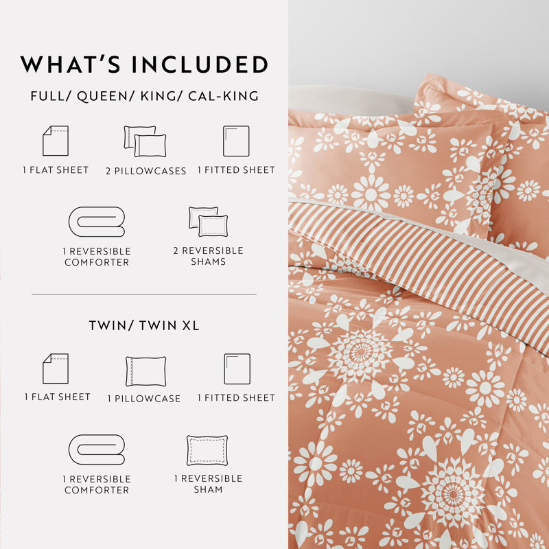 Queen Gray Microfiber Reversible Bed in a Bag Set