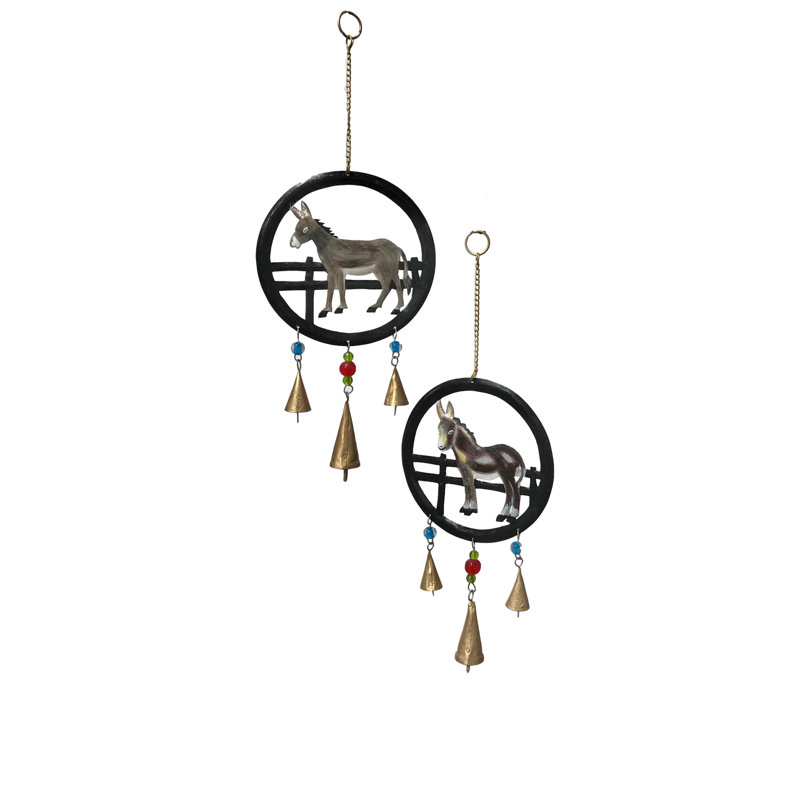 Ensemble de 2 carillons d'âne en gris