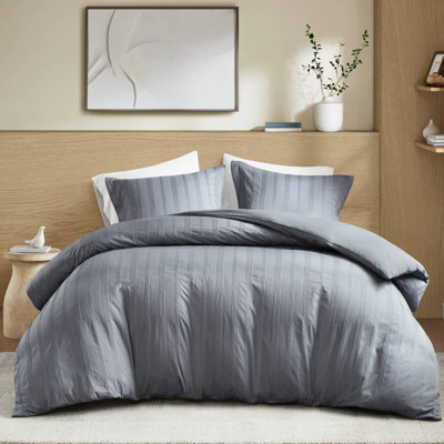 Housse de couette 3 pièces entièrement tissée, soyeuse et pelucheuse, lavable à la machine avec des enveloppes de fermeture à enveloppe, poids lourd et convient aux peaux sensibles, de taille simple à très grande