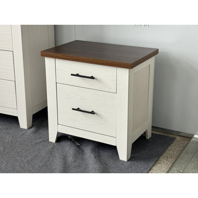 Table de chevet avec 2 tiroirs