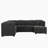 108.6" U-Shaped Sectional Sofa Bed With USB Ports, Power Sockets, Three Pillows