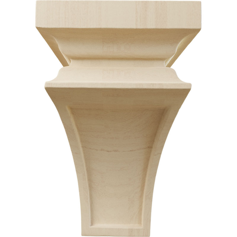 Support en bois / corbeau H 6 po x l 3,5 po x P 3,75 po, Hévéa