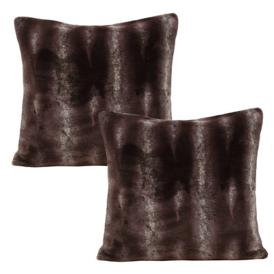  Tip Printing Faux Fur Pillow Cover Set Of 2