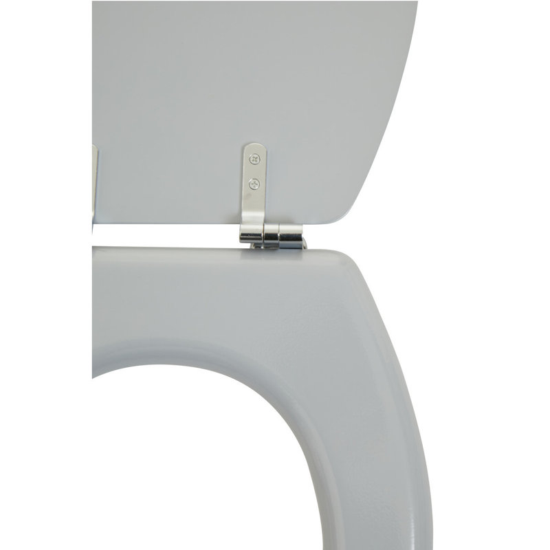 Kempson Elongated Standard Toilet Seat, Grey