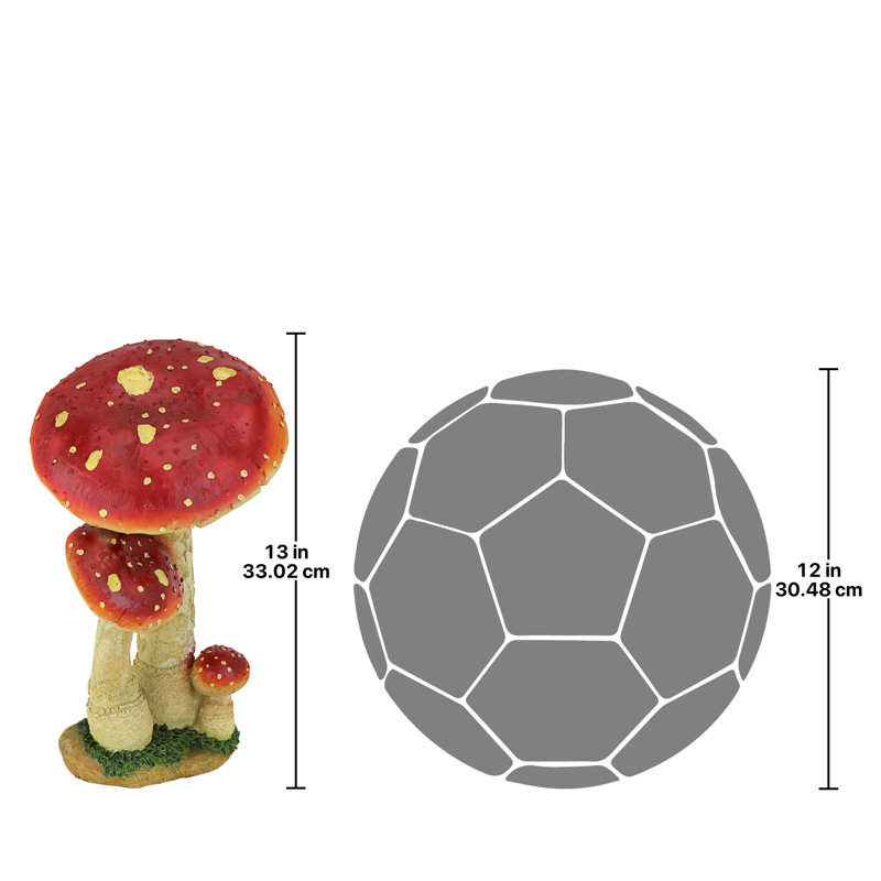 Statue champignon mystique rouge forêt