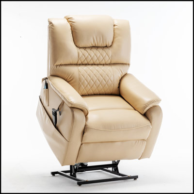 Electric Reclining Lift Chair For Elderly With Adjustable Backrest And Footrest, Perfect For Relaxation In The Living Room.