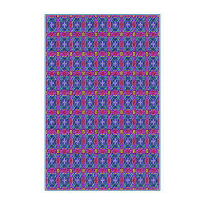 Tapis décoratif bleu géométrique