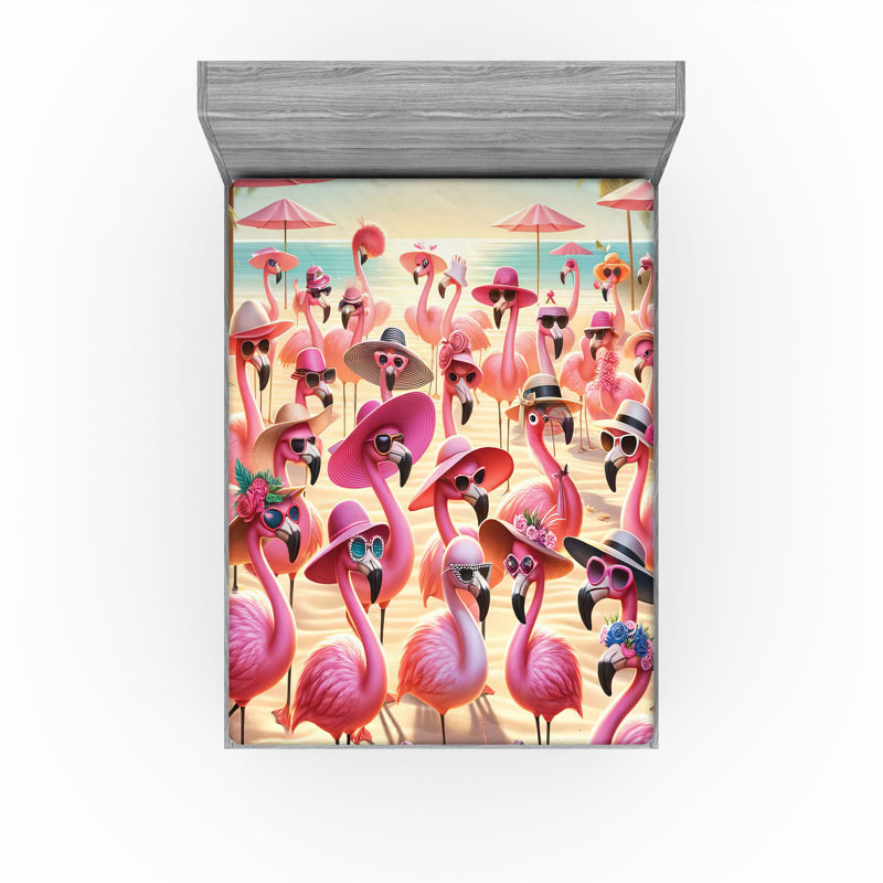 Microfiber Floral Fitted Sheet, Full
