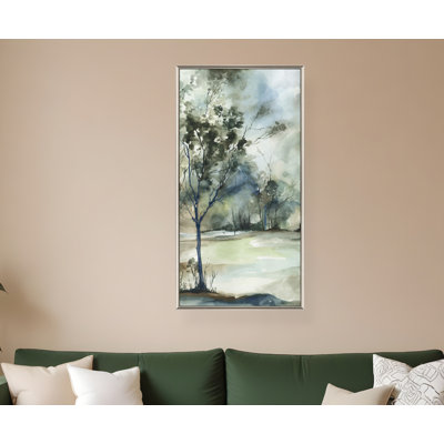 Forest Grove I Silver Floater Frame Print Wall Art