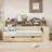 Wooden Twin Size Daybed with Storage Shelves, Multi-functional Bed with Two Storage Drawers-1625867470