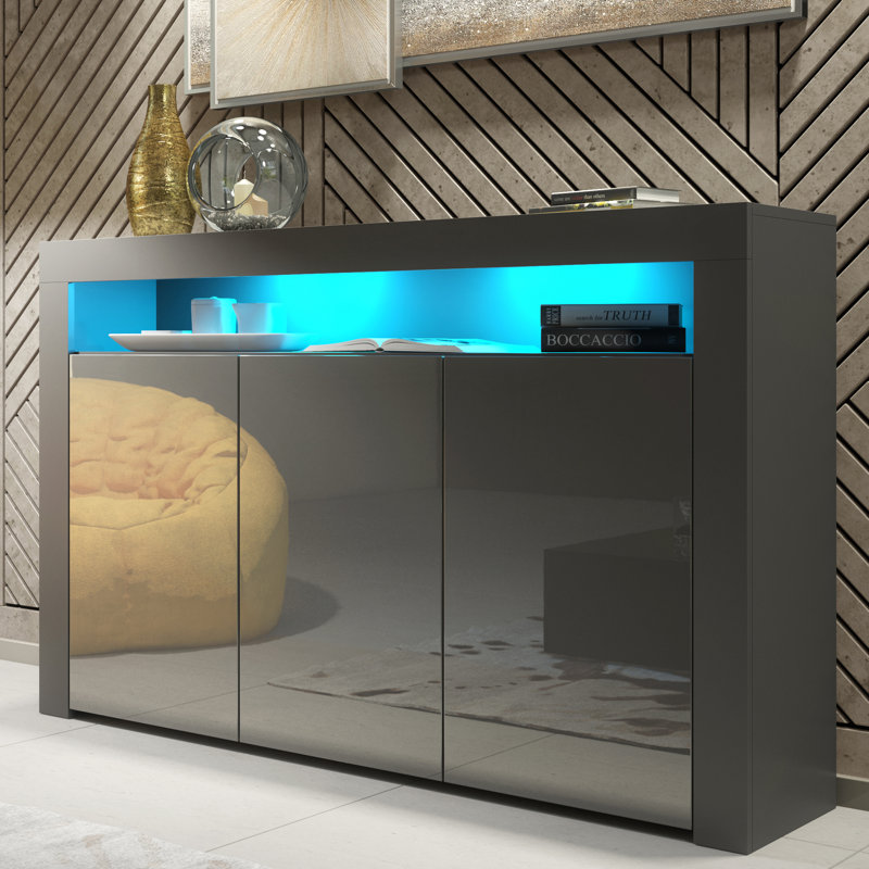 Argyro 393.7cm Sideboard, Dark Gray