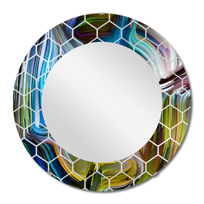 Color Fusion - Miroir mural moderne, 24 po x 24 po