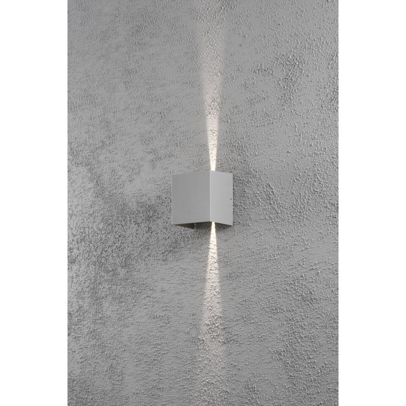 Cremona Integrated LED Outdoor Sconce, Varnished in grey