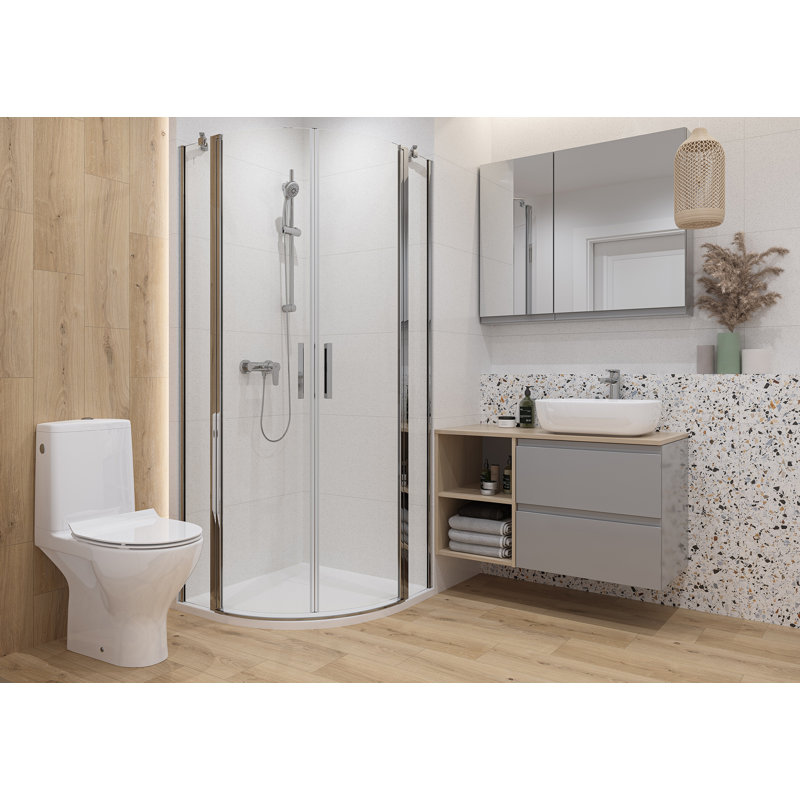 Moduo 49.4cm Single Bathroom Vanity Base Only, Grey