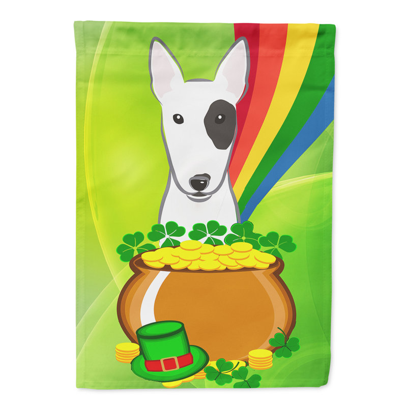 Drapeau de jardin Arella St. Patrick's, Bull-terrier