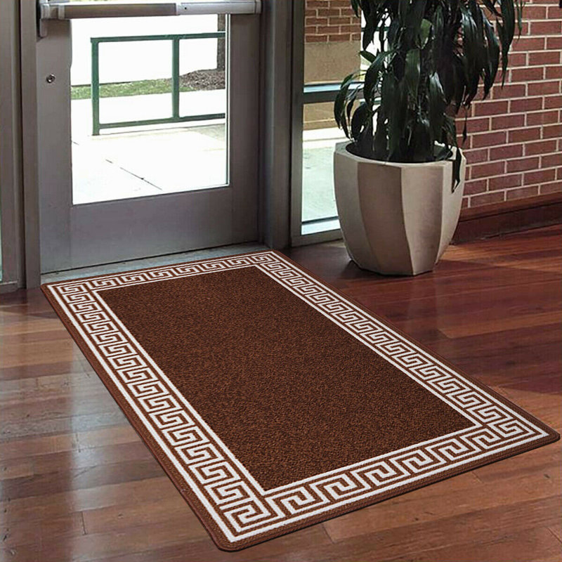 Madalyn Non-Slip Indoor Doormat, Brown/Cream, 67 x 120cm