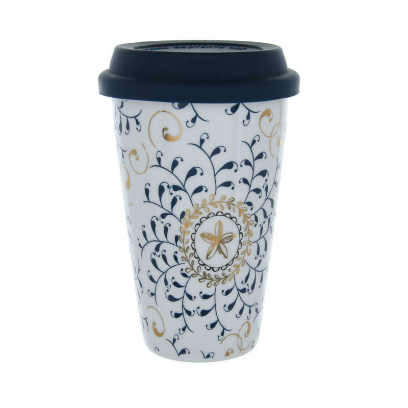 Fairmont Park Double Wall Insulated Bone China Travel Mug