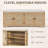 Farmhouse Rattan Door Storage Bench with Cushioned Seat, Adjustable Shelves, Multifunctional Wood Shoe Bench for Entryway, Hallway and Living Room-822171675