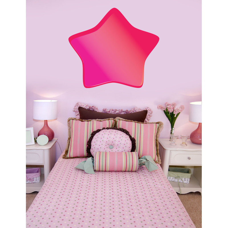 Adhésif décoratif étoile douce, H 32 po x l 36 po, Rose