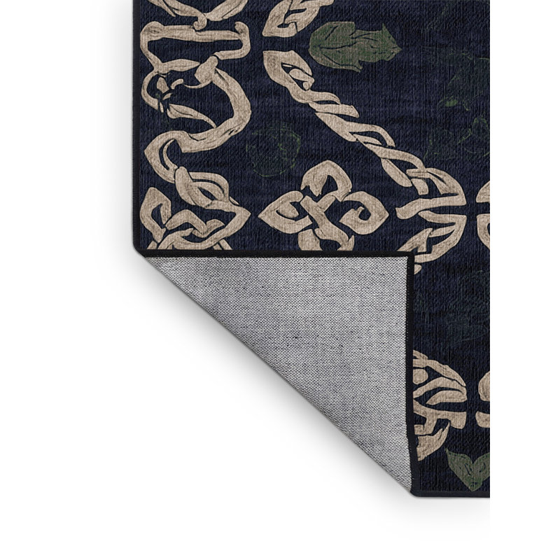 Machine Washable Gray Area Rug, Rectangle 3' x 5'