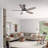 52 in. Indoor Black Smart Ceiling Fan with Integrated LED Light Kit, Work With Tuya APP and Smart Assistant Devices-129079226