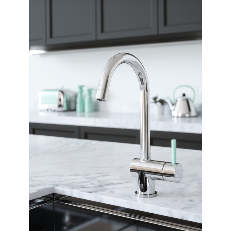 Belfry Kitchen Astoria Kitchen Faucet, Chrome/Pepper Mint