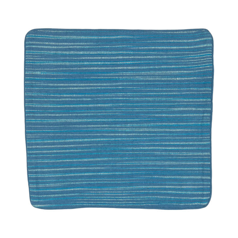 Laroche Striped Blue Square Throw Cushion