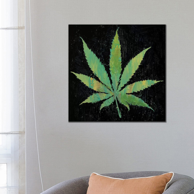 Pot Leaf 1 Piece Wrapped Canvas Wall Art, 66.04 cm H x 66.04 cm W x 1.91 cm D