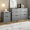 Ensemble de chambre à coucher 2 pièces avec commode à 6 tiroirs et table de chevet l 52,75 po Maiesha