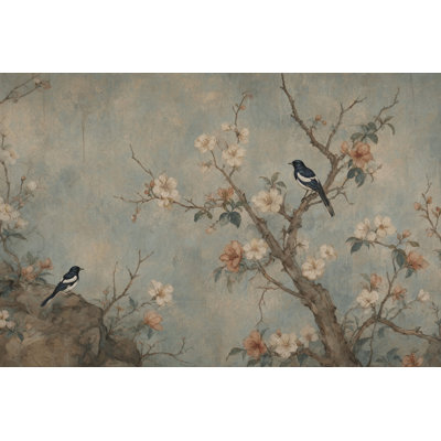 Chinoiserie Wallpaper Floral Birds Wall Mural