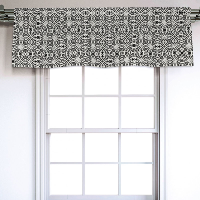 Sateen Ikat Ruffled Window Valance