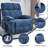  Dual Motor Power Lift Recliner Chair with Heat Massage Oversized Infinite Position Sofa with Cup Holders, Navy Blue-1140351871