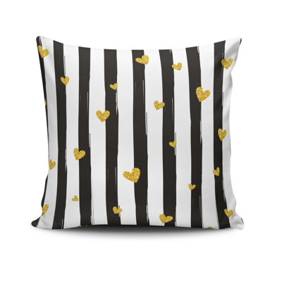 Ermo Decorative Cushion Cover, 17 x 17 Inches, 50% Cotton / 50% Polyester | Machine Washable at 104°F, Ironable, Concealed Zip Closure | Perfect for Living Room, Bedroom, and Stylish Home Décor