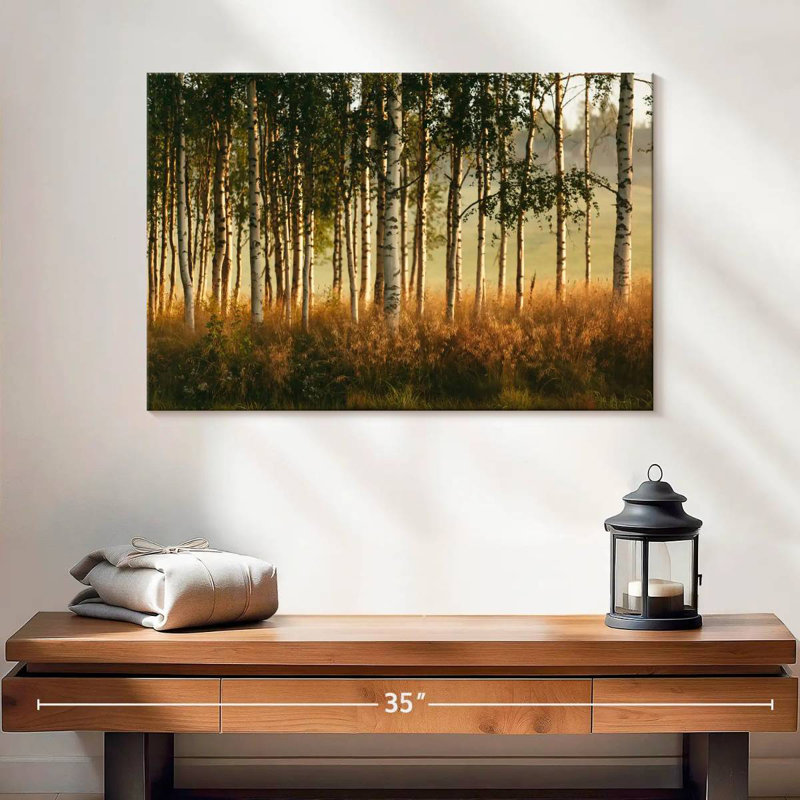 Forêt de bouleaux Harnek Grassy, H 16 po x l 24 po