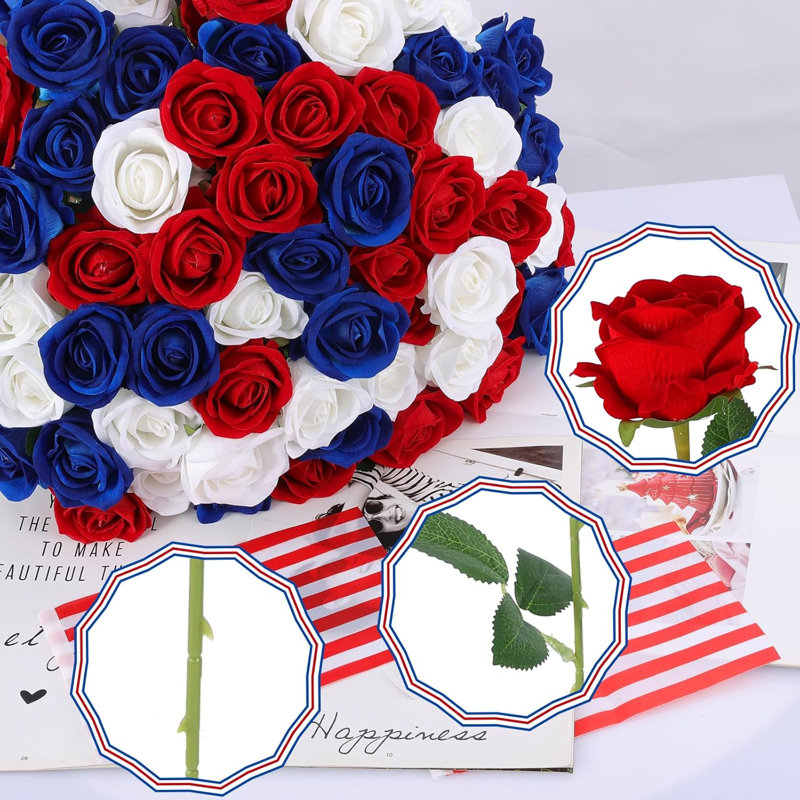 Roses artificielles en vrac