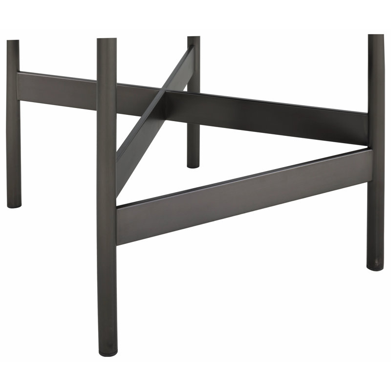 Upholstered Stool with Metal Frame, Turquoise (8789 91)