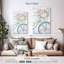 Vélo vert Mehar avec panier de fleurs-106961934