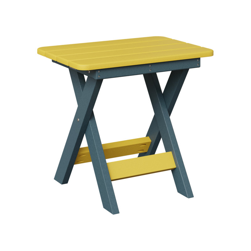 Berlin Gardens Folding End Table, Slate, Sunburst Yellow