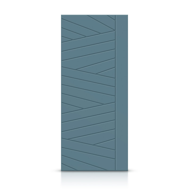 Porte standard à panneaux en bois manufacturé, Bleu dignité, 24 po x 80 po