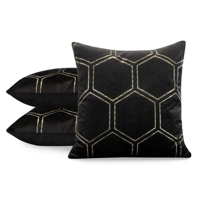 Microfiber Square Pillow Case, Black