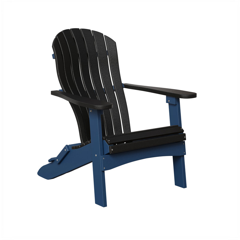 Chaise Adirondack pliante Berlin Gardens, Noir et bleu marine
