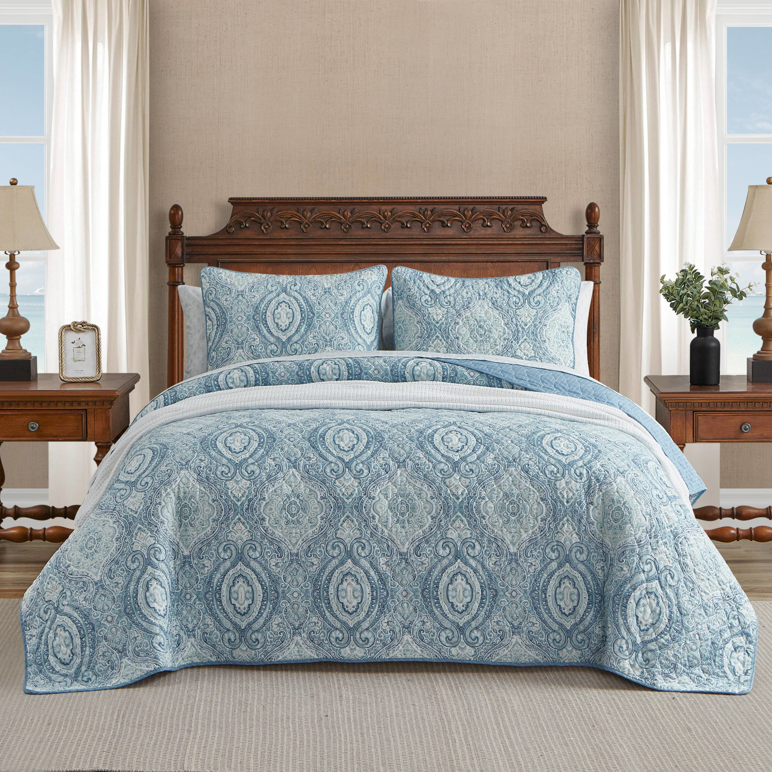 Tommy Bahama Home Tommy Bahama Turtle Cove Green Cotton Reversible Quilt Set & Reviews | Wayfair