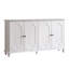 Buffet 63 "à 4 portes Farmhouse, armoire de rangement avec tablettes réglables et pieds tournés classiques-472493935