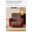 Fauteuil d'appoint en bois massif de style rétro avec patchwork rayé et roulettes pour le salon et la chambre à coucher