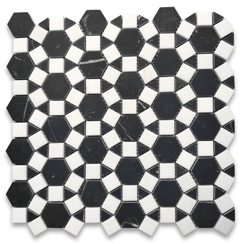 Tuile de mur et de sol en mosaïque de marbre de taille aléatoire