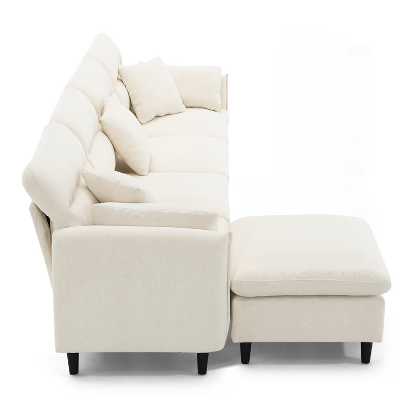 Canapé modulaire convertible 110 * 62 ", Chenille beige