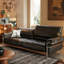 Canapé modulaire noir en similicuir-539509034