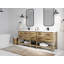 84 po X P 22 po Meuble-lavabo double en marbre de Carrare D Parker