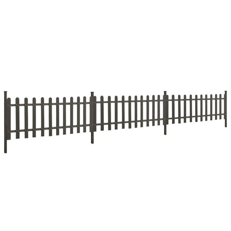 Clôture en bois gris, 241,7 po x 31,5 po