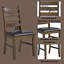 Ensemble de 2 chaises d'appoint en bois